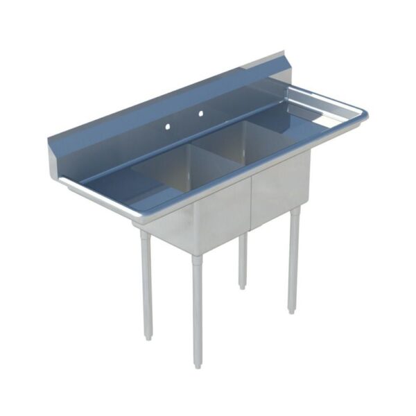 Two Compartment Sink Left Right Drainboard